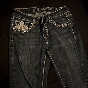 LA Idol USA kapri jeans, hardly worn, tons of life left. Size 7
